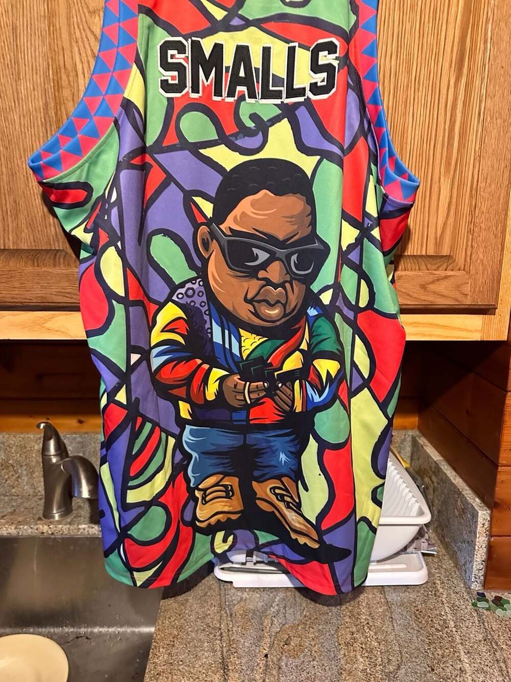 Headgear Classics Bad Boy Christopher Wallace Biggie Smalls Graffiti Jersey